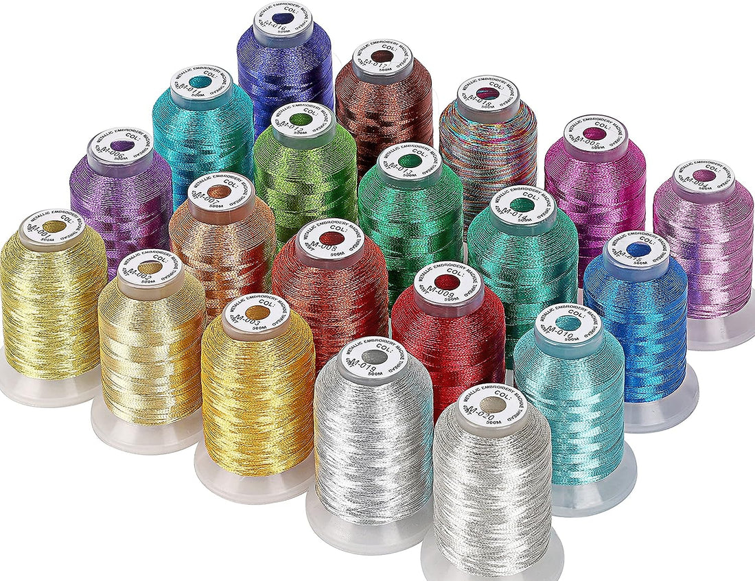 Embroidery with metallic thread