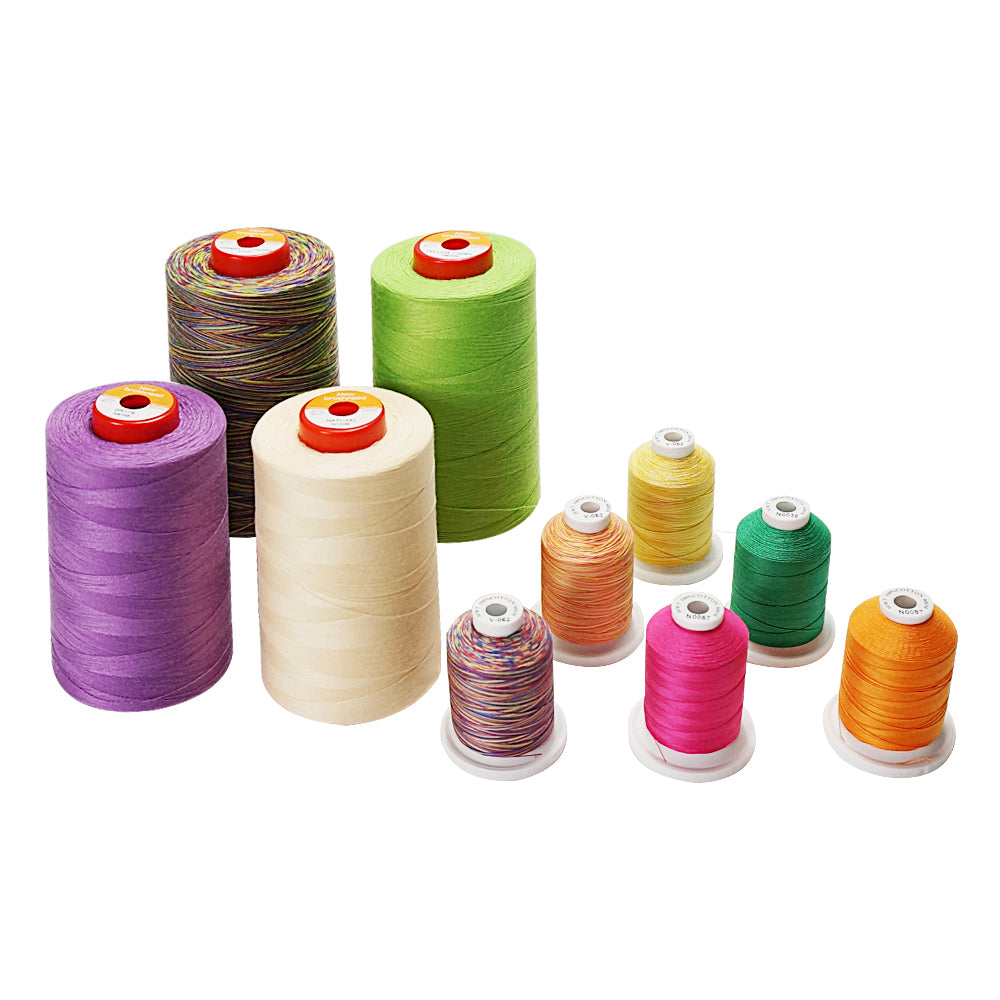 Mandala Crafts Mercerized Cotton Thread - Quilting Thread - All Purpose  Thread for Sewing Machine Serger Embroidery 50WT 50S/3 1200 X 2 Yards  Burgundy 
