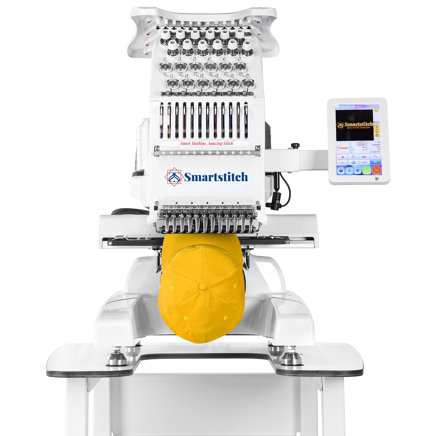 Smartstitch Embroidery Machine S1201, 12 Needles, Max Speed 1200RPM, Embroidery Machine for Hats and Clothing with 9.5"x12.6" Embroidery Area (including embroidery starter kit)