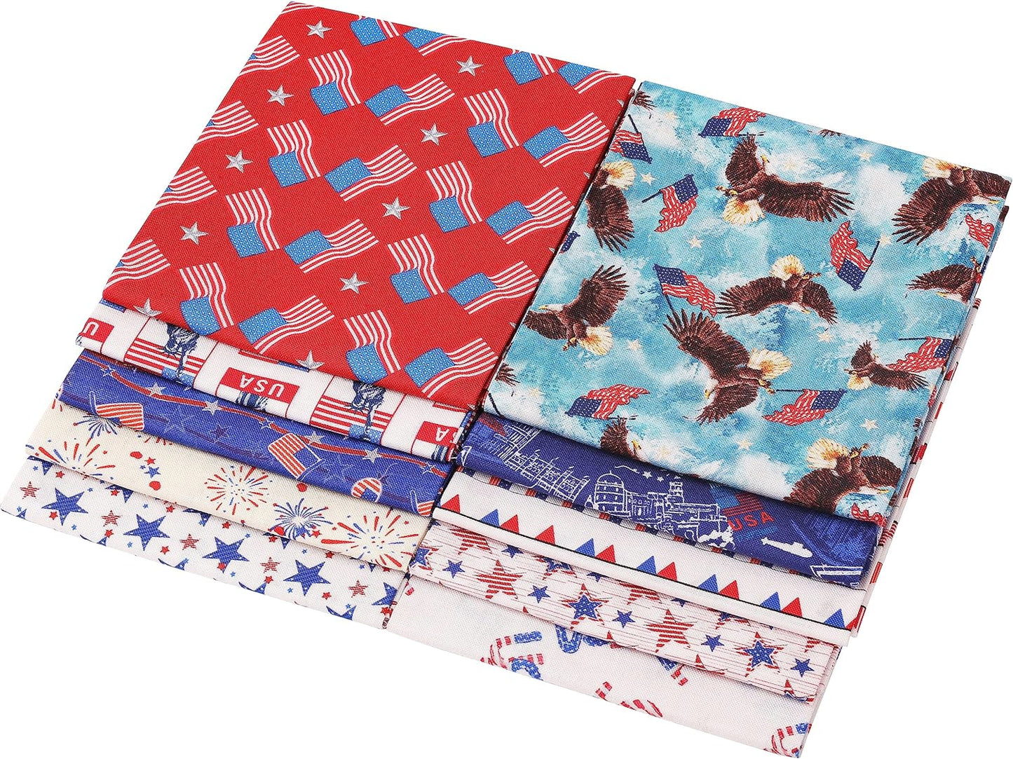Craftido -25 Options- 100% Cotton Quilting Fabric Bundles 10pcs Fat Quarters 18”x21”-Medium Weight 5.2 oz- for Quilting, Sewing Project, Patchwork, DIY Crafts