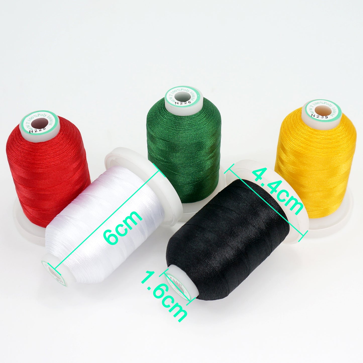 New brothread Single Huge Spool 1000M Each Polyester Embroidery Machine Thread 40WT - Janome Colors