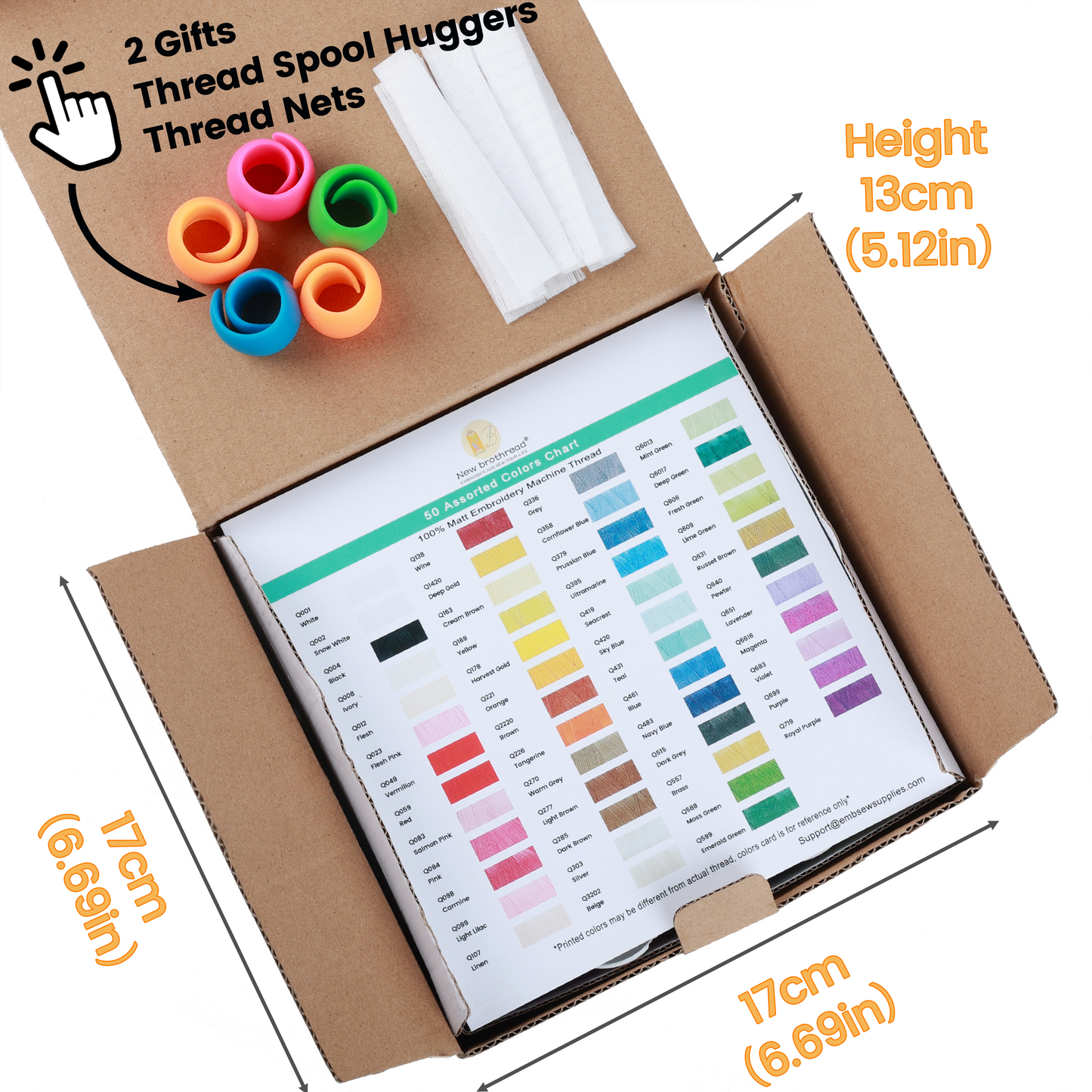 60WT Matt Embroidery Machine Thread 50 Colors Each Spool 600M (660Y) for Embroidering with Sharp Contours, Logos, Fine Lettering, Small Details etc.-Made by New brothread