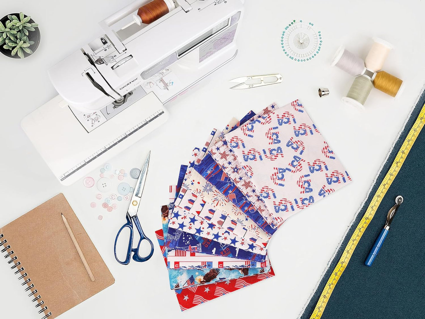 Craftido -25 Options- 100% Cotton Quilting Fabric Bundles 10pcs Fat Quarters 18”x21”-Medium Weight 5.2 oz- for Quilting, Sewing Project, Patchwork, DIY Crafts