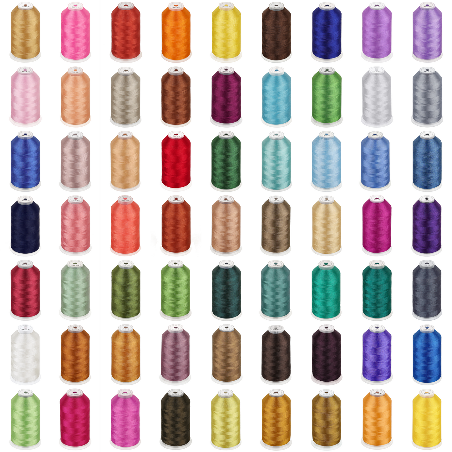 New brothread 100% Polyester with High Sheen Embroidery Thread, 5000M, 40WT(120D/2) 150+ Colors Selected for Commercial Multi Needles and Single Needle Embroidery Machine