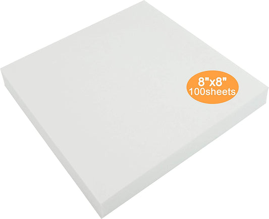 New brothread Tear Away Machine Embroidery Stabilizer Backing - 100 Precut Sheets - Medium Weight 1.8oz