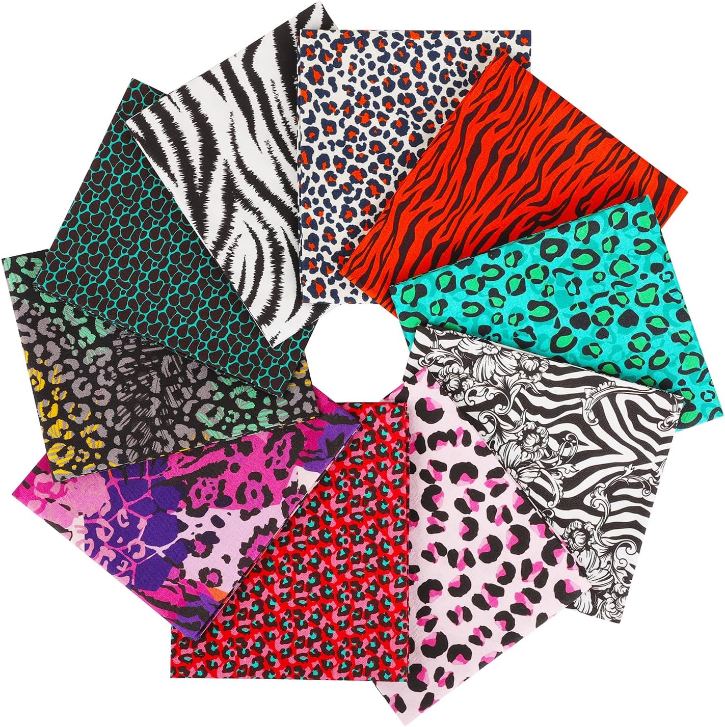 Craftido -25 Options- 100% Cotton Quilting Fabric Bundles 10pcs Fat Quarters 18”x21”-Medium Weight 5.2 oz- for Quilting, Sewing Project, Patchwork, DIY Crafts