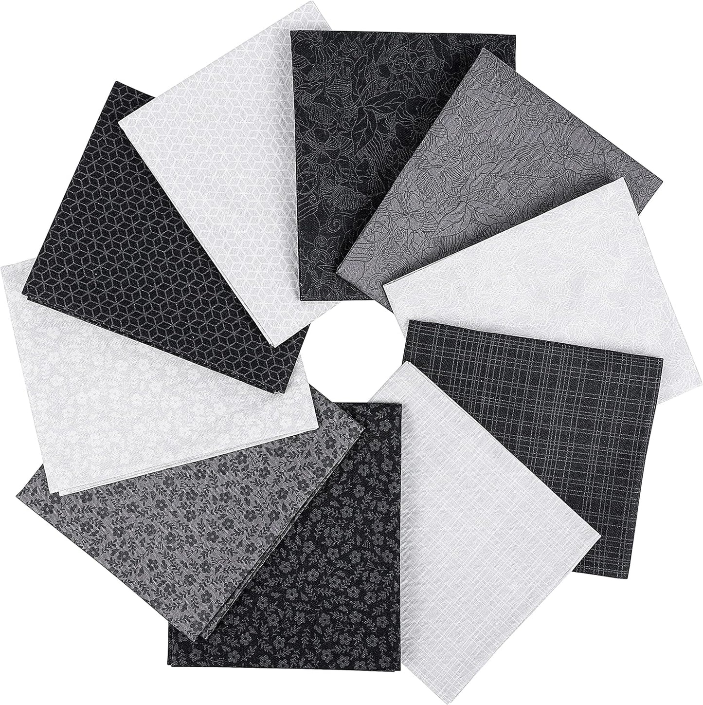 Craftido -25 Options- 100% Cotton Quilting Fabric Bundles 10pcs Fat Quarters 18”x21”-Medium Weight 5.2 oz- for Quilting, Sewing Project, Patchwork, DIY Crafts
