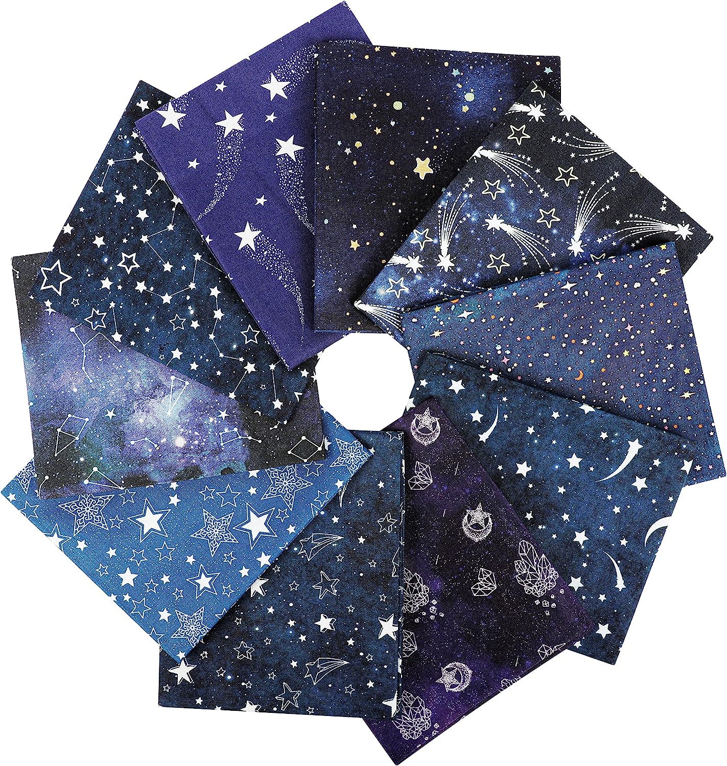 Craftido -25 Options- 100% Cotton Quilting Fabric Bundles 10pcs Fat Quarters 18”x21”-Medium Weight 5.2 oz- for Quilting, Sewing Project, Patchwork, DIY Crafts
