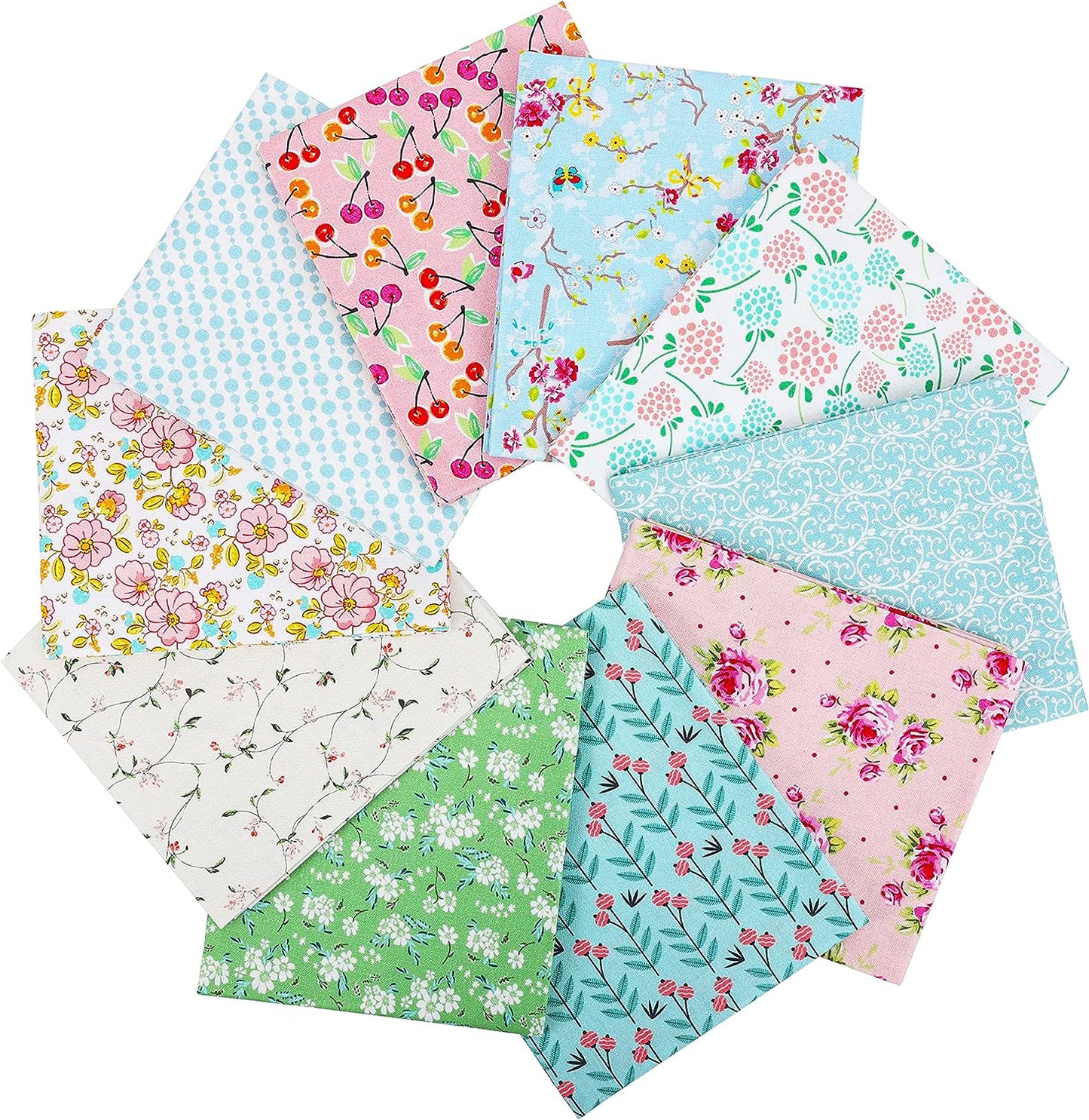 Craftido -25 Options- 100% Cotton Quilting Fabric Bundles 10pcs Fat Quarters 18”x21”-Medium Weight 5.2 oz- for Quilting, Sewing Project, Patchwork, DIY Crafts