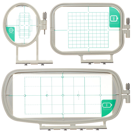 New brothread Embroidery Machine Hoop 3 in 1 Set (SA431+SA432+SA434) for Brother SE625 SE600 SE425 SE400 PE550D PE540D PE535 PE525 PE500 LB5000 LB7000 LB6800 Innovis 990D/900D & Babylock Sofia 2 Verve