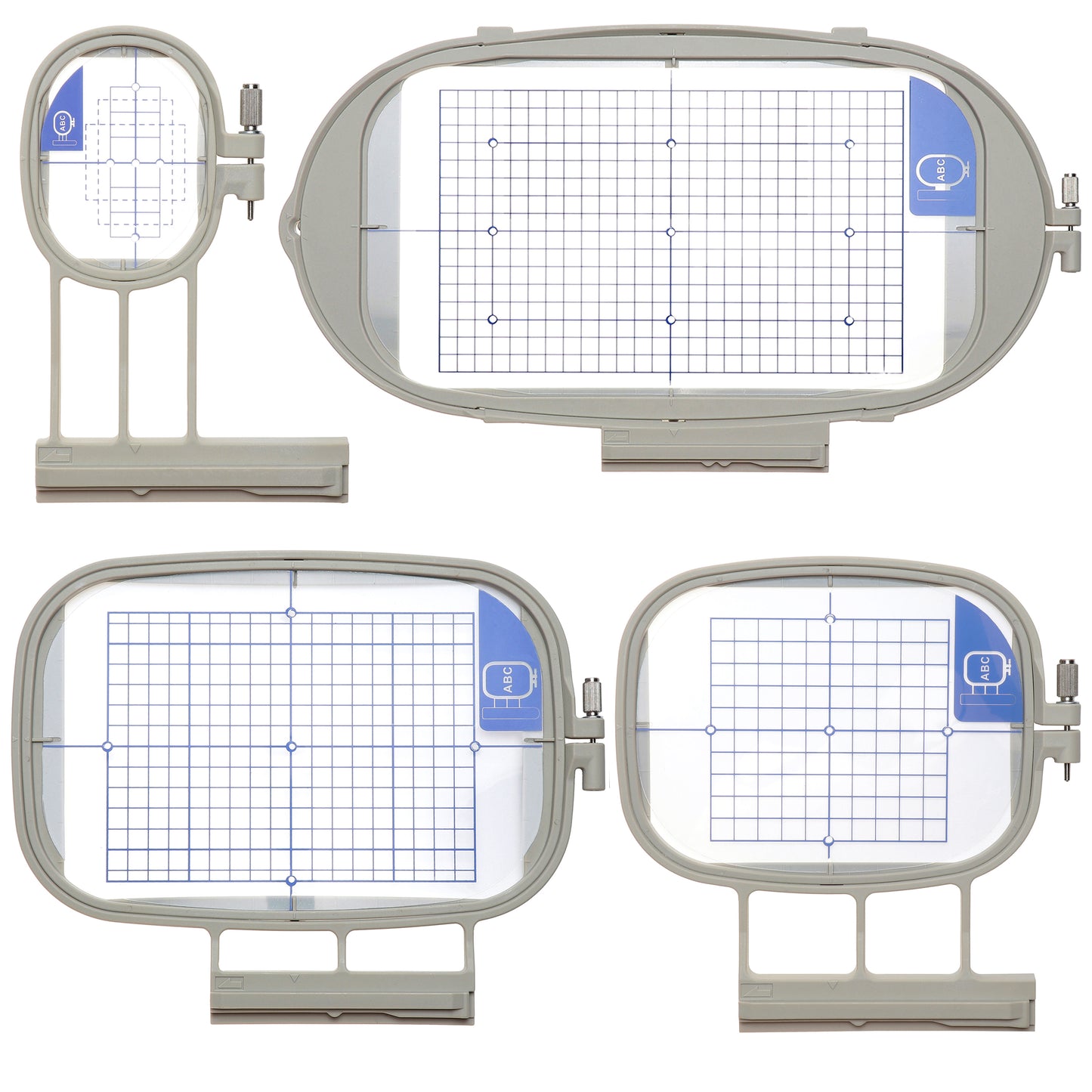 New brothread Embroidery Machine Hoop 4 in 1 Set (SA437+SA438+SA439+SA441) for Brother Innovis NQ3600D/3500D NQ1600E/1400E VE2200 4000D 1500D V7 V5 V3 VM5200/6200D BabyLock Ellegante/Aventura/Flourish
