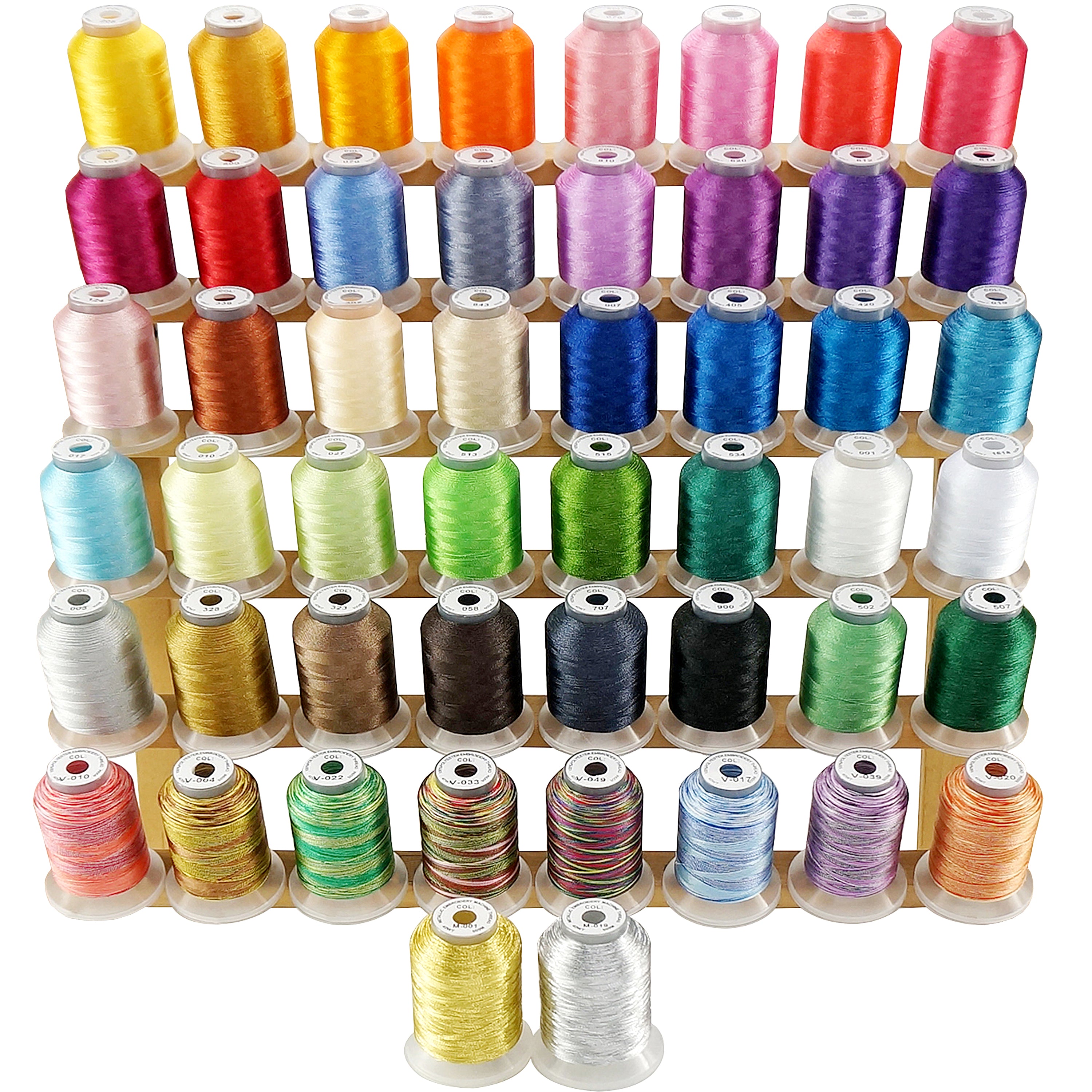  New brothread 40 Brother Colors 500m Each Embroidery Machine  Thread with Clear Plastic Storage Box for Embroidery Sewing Machine : Arts,  Crafts & Sewing