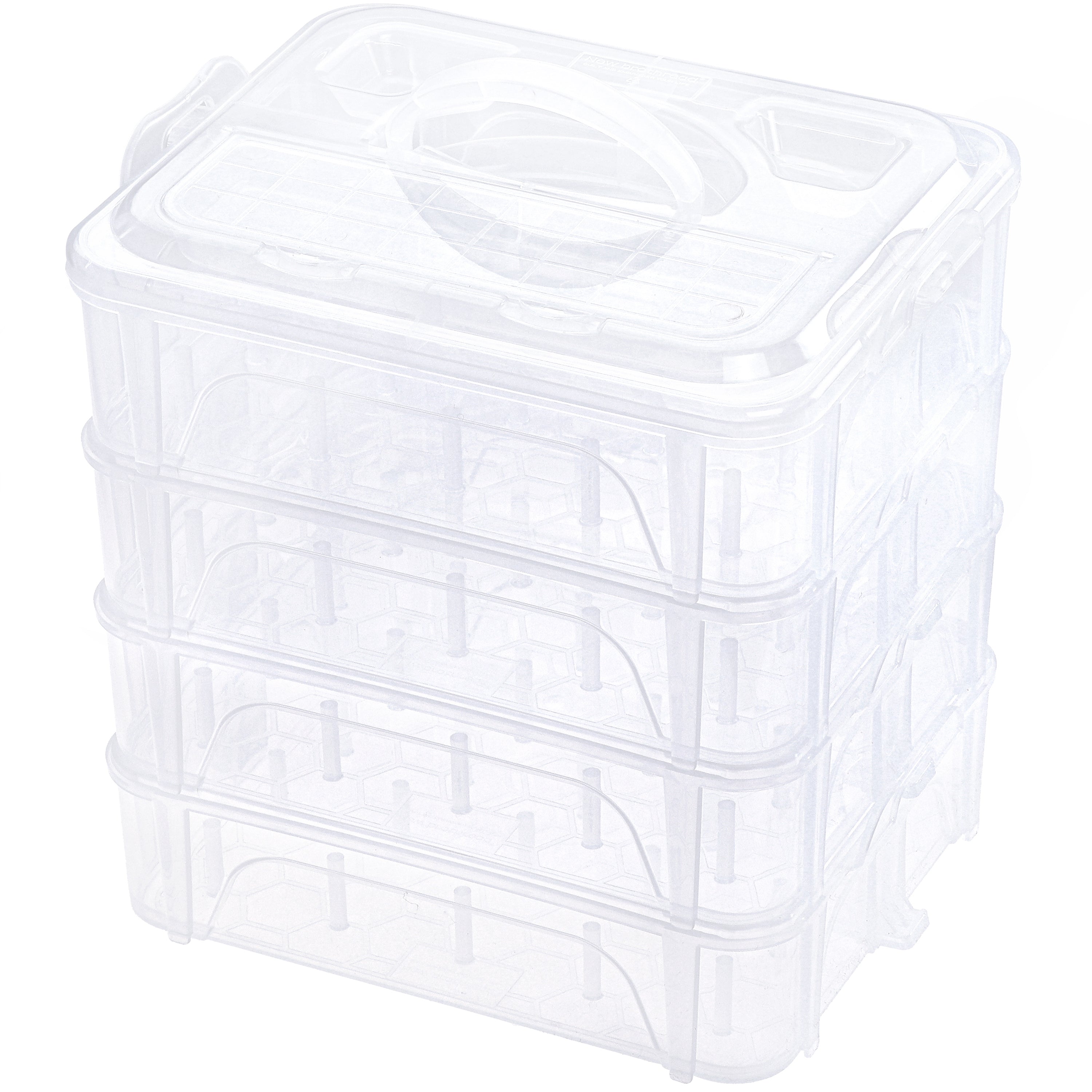 New brothread 1 Layer Stackable Clear Storage Box/Organizer for Holdin