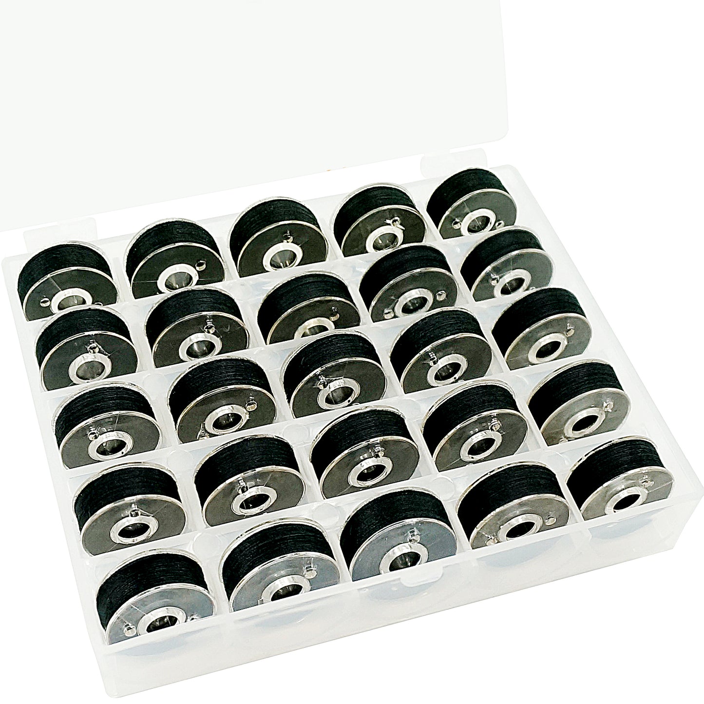 New brothread 144pcs White 60S/2(90WT) Prewound Bobbin Thread Plastic Size L SA155 for Embroidery & Sewing Machine Polyester Thread