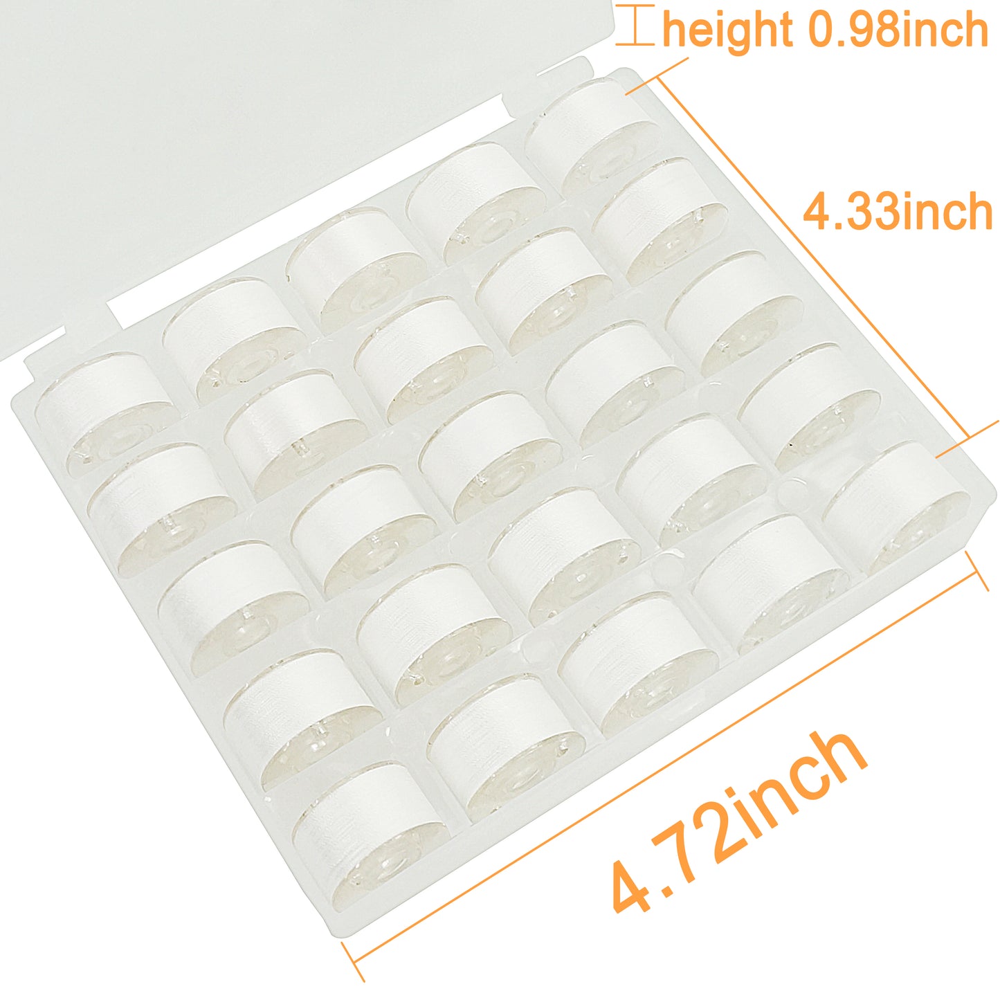 New brothread 25pcs 70D/2 (60WT) Prewound Bobbin Thread Plastic Size A SA156 for Embroidery and Sewing Machines DIY