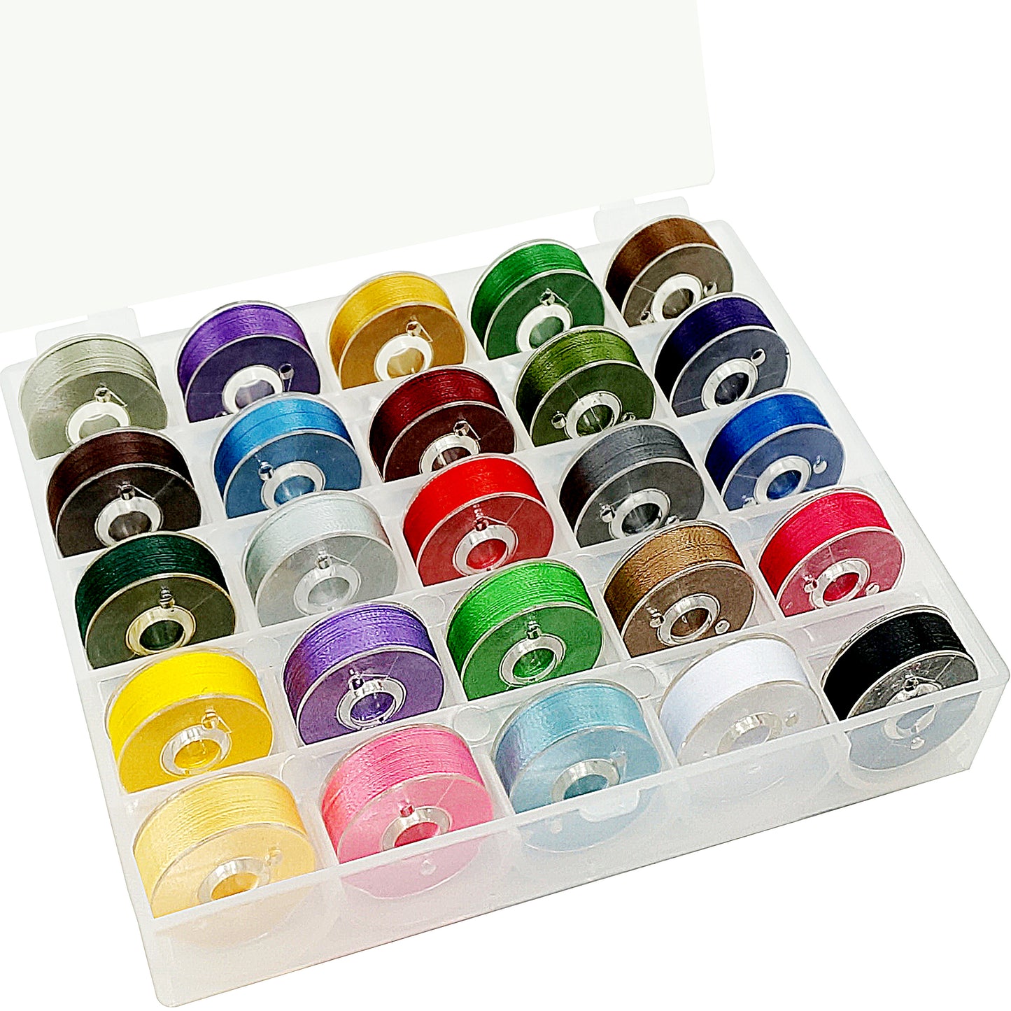 New brothread 144pcs White 60S/2(90WT) Prewound Bobbin Thread Plastic Size L SA155 for Embroidery & Sewing Machine Polyester Thread
