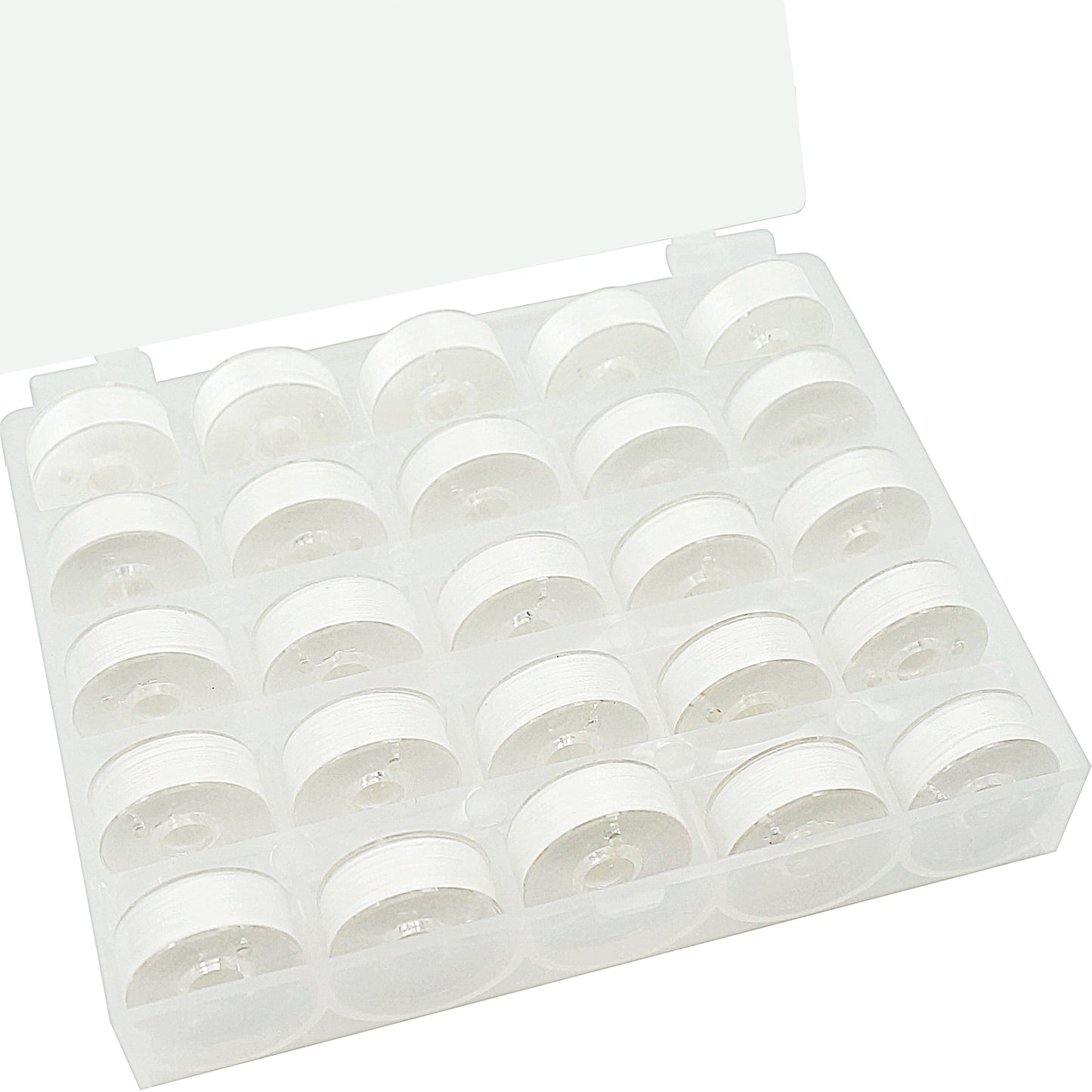 New brothread 144pcs White 60S/2(90WT) Prewound Bobbin Thread Plastic Size L SA155 for Embroidery & Sewing Machine Polyester Thread