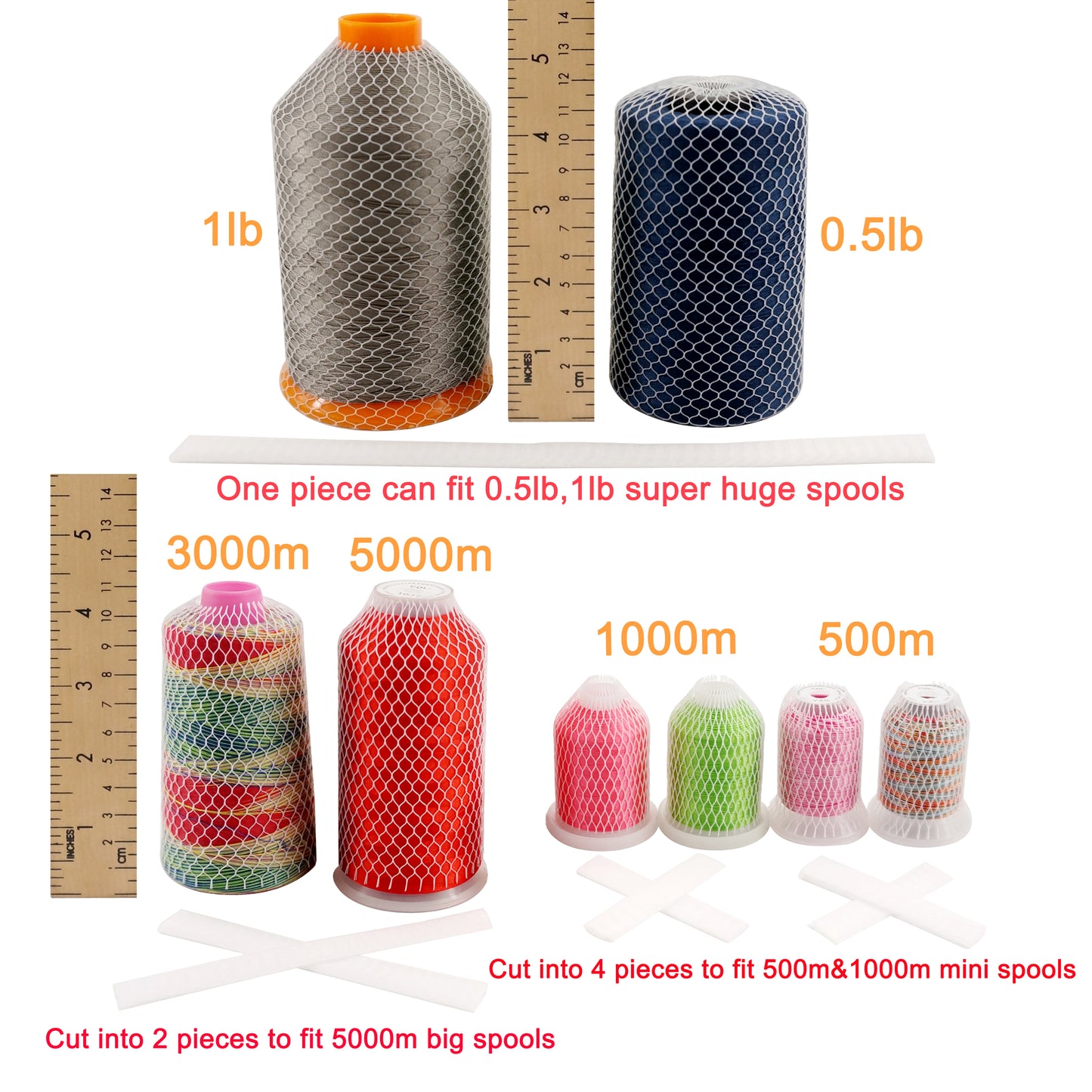 New Brothread Thread Net Spool Saver for Different Sizes of Embroidery Sewing Quilting and Serger Thread