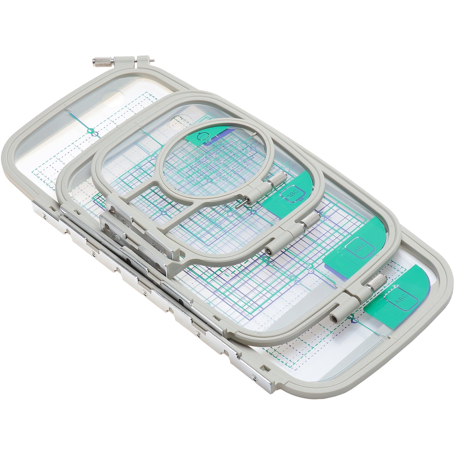 New brothread Embroidery Machine Hoop 4 in 1 Set (SA442+SA443+SA444+SA445) for Brother PE800 PE780D PE770 PE700 PE750D SE1900 SE1800 Innovis 1250D/1200/1000 Babylock Accord /Emore /Ellure /Ellure Plus