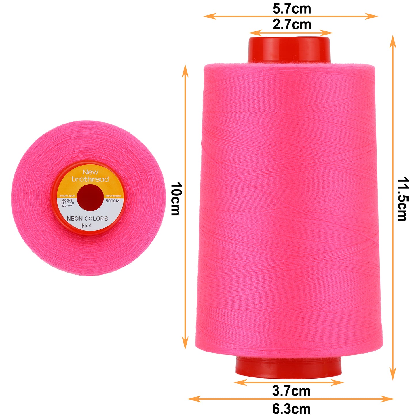 New brothread - 30 Options - Large Cones of 5500Y (5000M) Each All Purpose Spun Polyester Thread 40S/2 (Tex27) for Serger, Overlock, Quilting, Piecing and Sewing