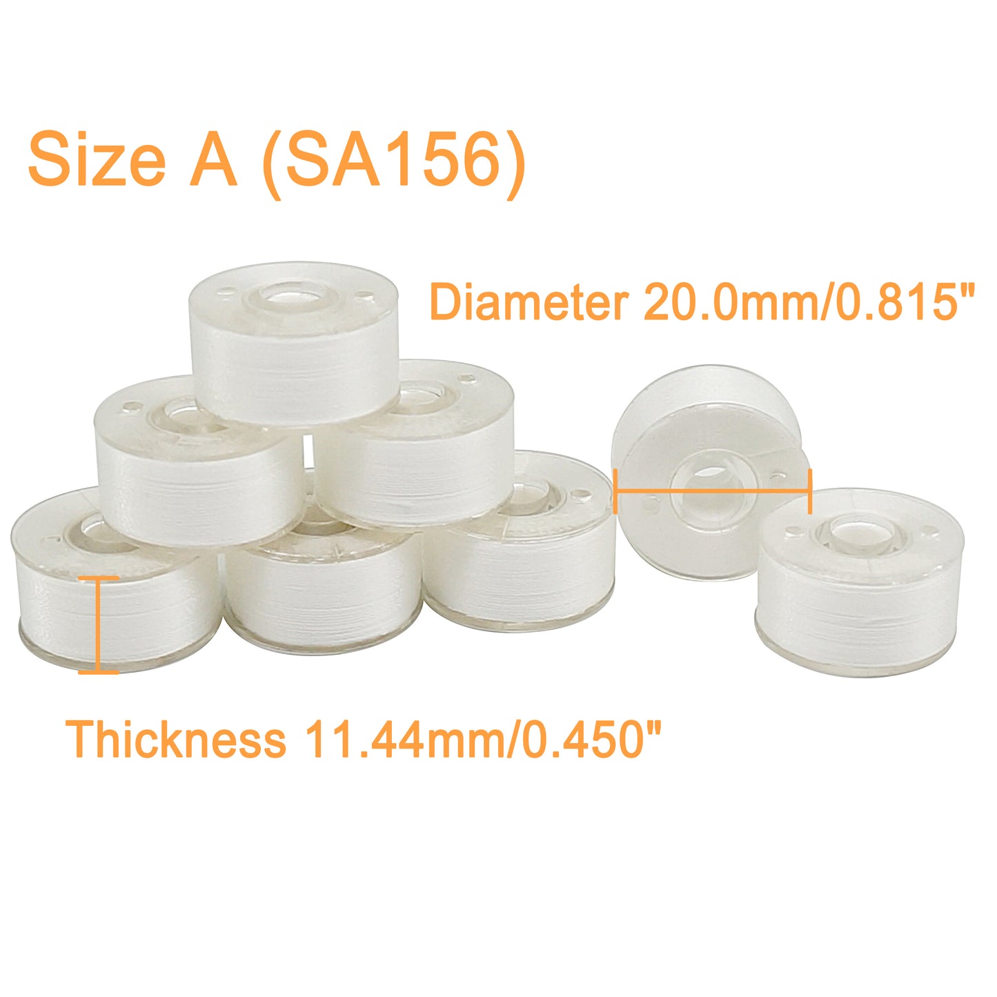 New brothread 25pcs 70D/2 (60WT) Prewound Bobbin Thread Plastic Size A SA156 for Embroidery and Sewing Machines DIY