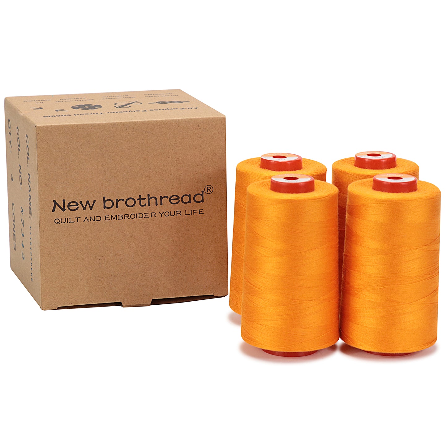 New brothread - 30 Options - Large Cones of 5500Y (5000M) Each All Purpose Spun Polyester Thread 40S/2 (Tex27) for Serger, Overlock, Quilting, Piecing and Sewing