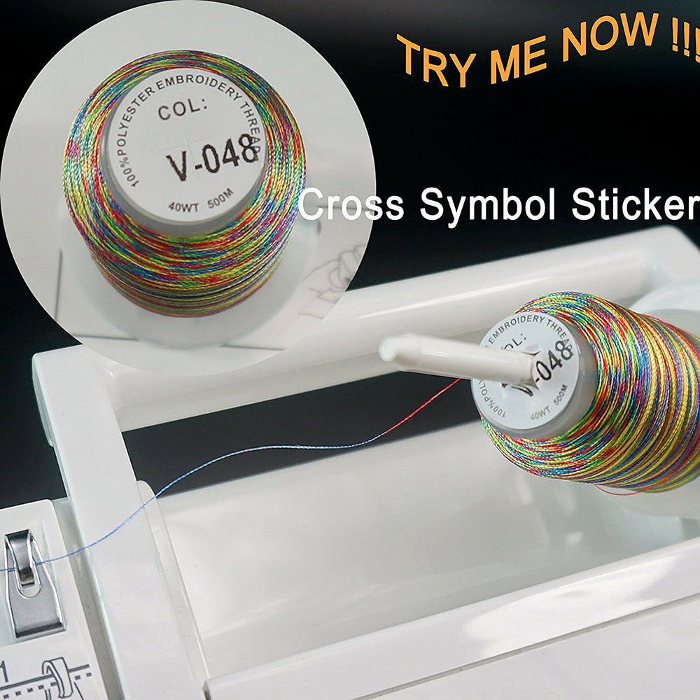 New Brothread 50 Colors Variegated Polyester Embroidery Machine Thread Kit 500M