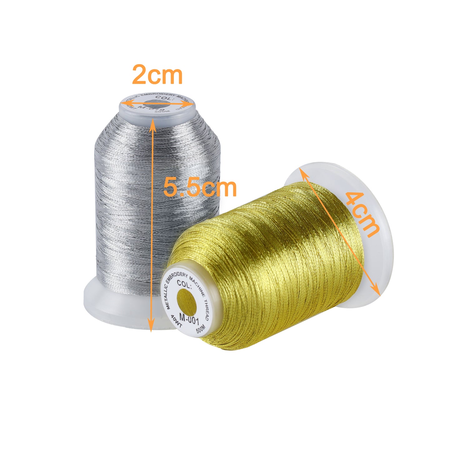 New brothread Embroidery Machine Thread Kit Including 40 Brother Colors + 8 Variegated Colors + 2 Metallic Colors for Brother Babylock Janome Singer Pfaff Husqvarna Bernina Embroidery and Sewing Machines