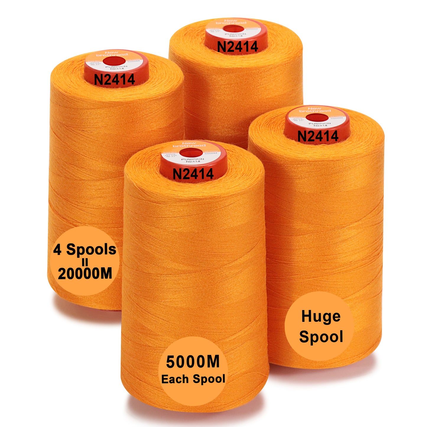 New brothread - 30 Options - Large Cones of 5500Y (5000M) Each All Purpose Spun Polyester Thread 40S/2 (Tex27) for Serger, Overlock, Quilting, Piecing and Sewing