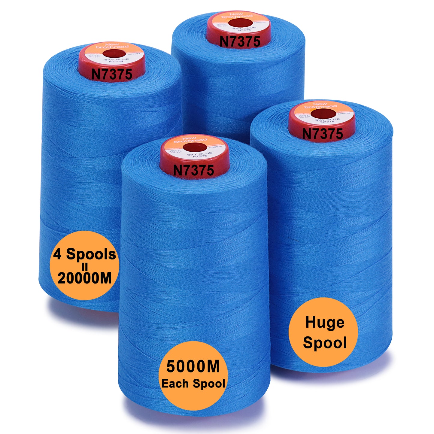 New brothread - 30 Options - Large Cones of 5500Y (5000M) Each All Purpose Spun Polyester Thread 40S/2 (Tex27) for Serger, Overlock, Quilting, Piecing and Sewing