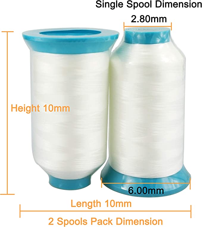 New brothread Set of 2 Bobbin Thread/Bottom Thread 60WT Huge Spool 5000M (5500Y) for Embroidery and Sewing Machines
