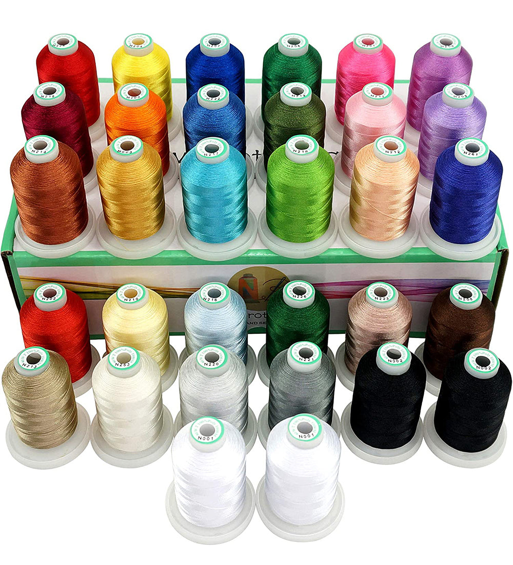 Reflective Embroidery Thread Set - 12 Colors Package 1000M