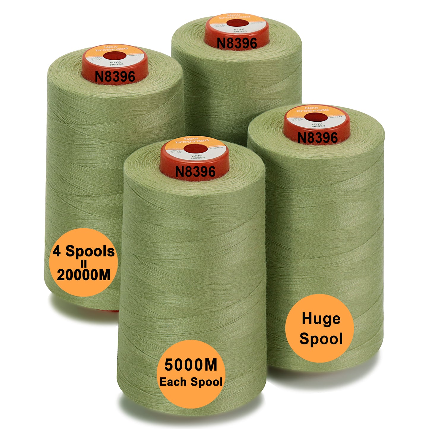 New brothread - 30 Options - Large Cones of 5500Y (5000M) Each All Purpose Spun Polyester Thread 40S/2 (Tex27) for Serger, Overlock, Quilting, Piecing and Sewing