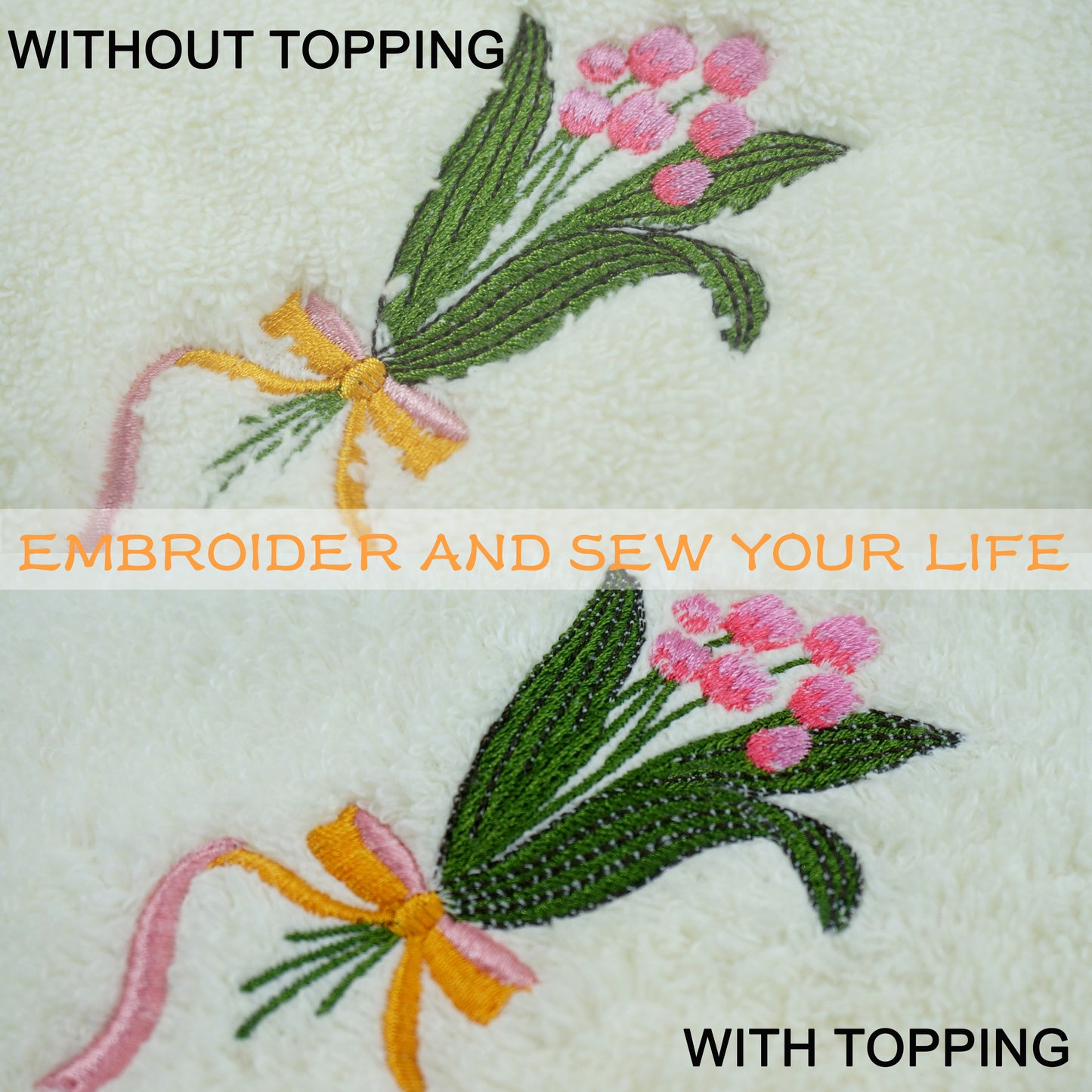 New brothread Light Weight Clear Wash Away - Water Soluble Embroidery Topping Film