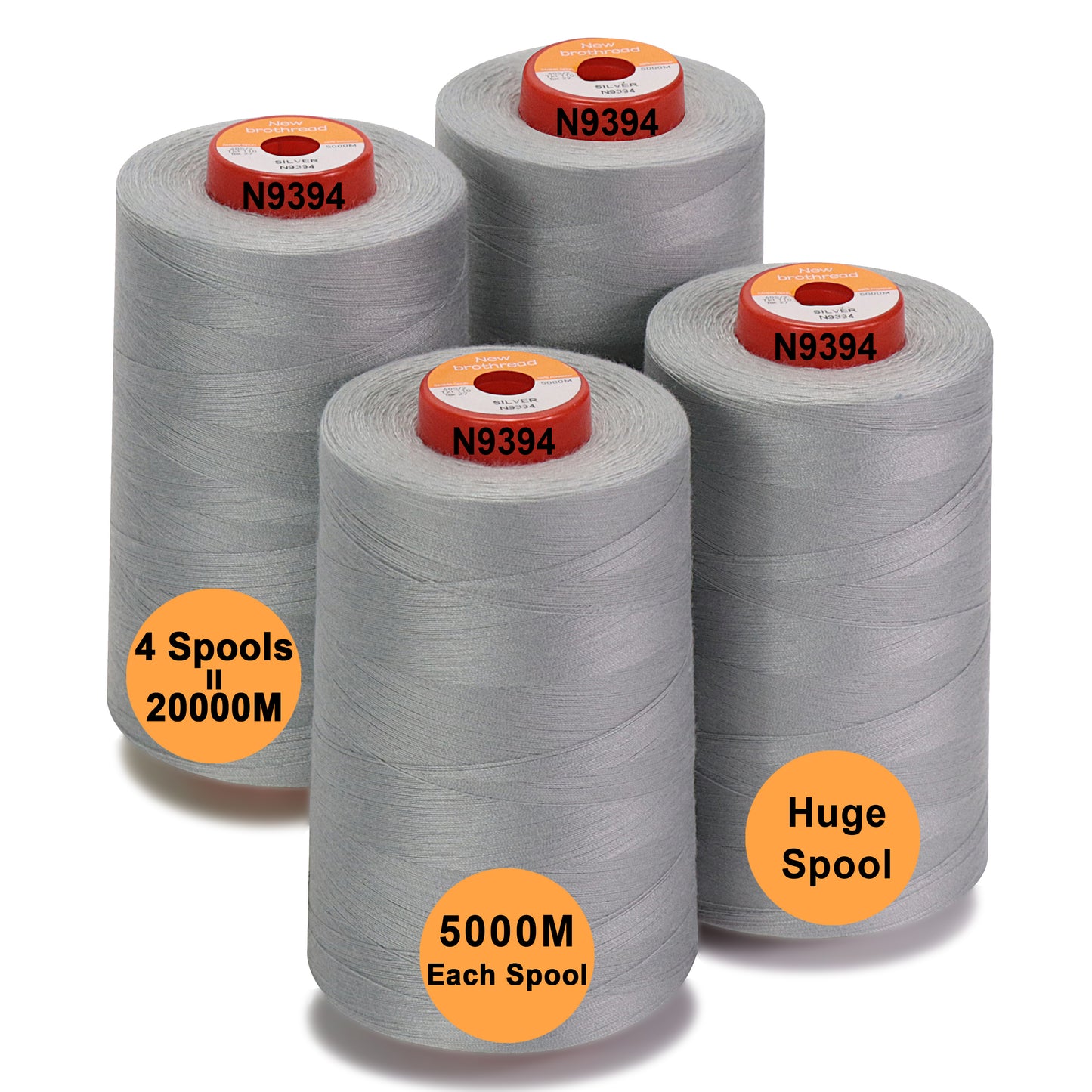 New brothread - 30 Options - Large Cones of 5500Y (5000M) Each All Purpose Spun Polyester Thread 40S/2 (Tex27) for Serger, Overlock, Quilting, Piecing and Sewing