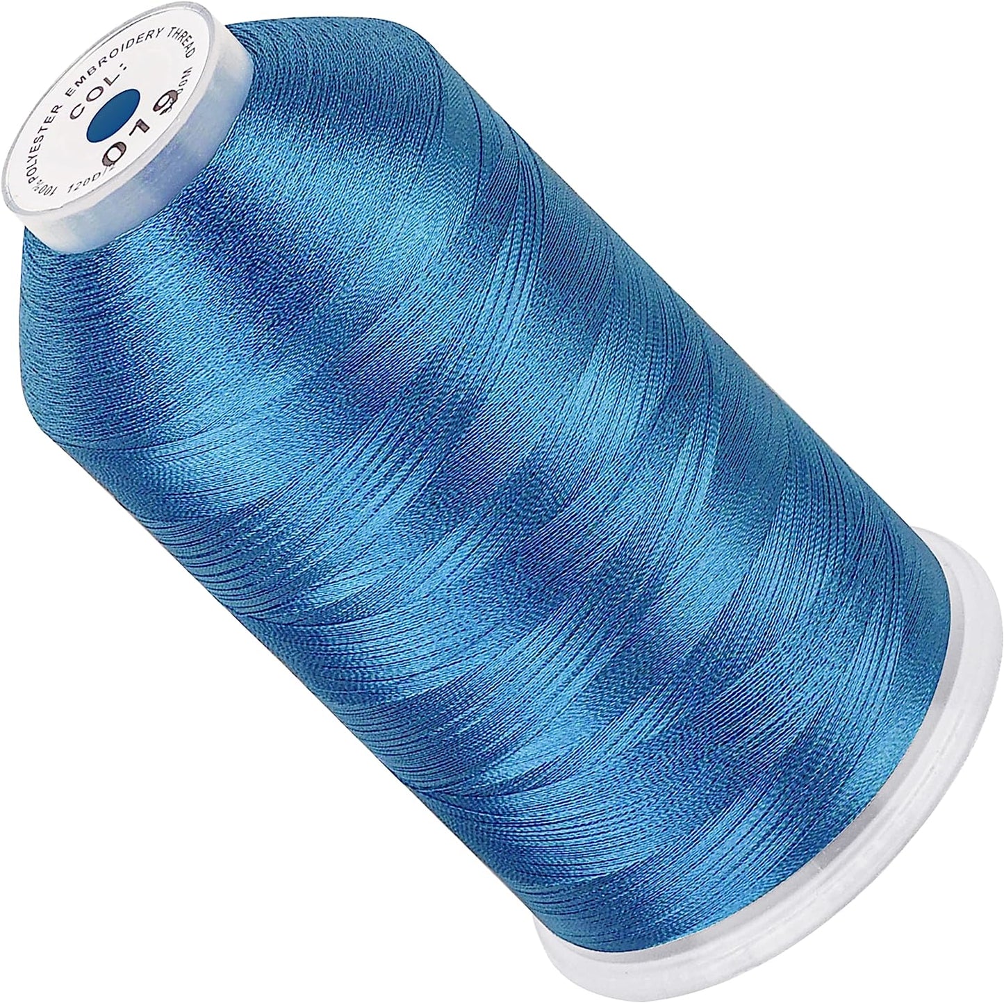New brothread 100% Polyester with High Sheen Embroidery Thread, 5000M, 40WT(120D/2) 150+ Colors Selected for Commercial Multi Needles and Single Needle Embroidery Machine