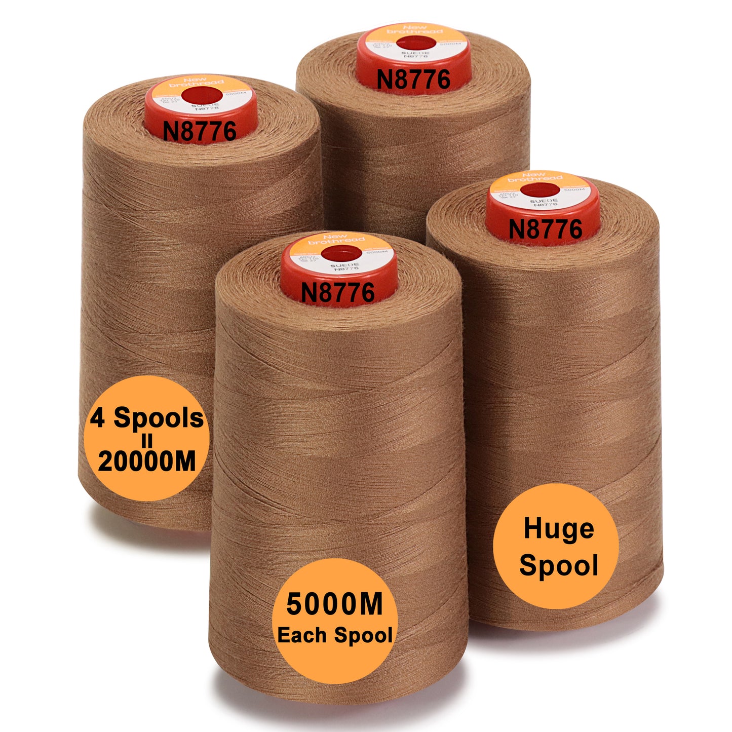 New brothread - 30 Options - Large Cones of 5500Y (5000M) Each All Purpose Spun Polyester Thread 40S/2 (Tex27) for Serger, Overlock, Quilting, Piecing and Sewing