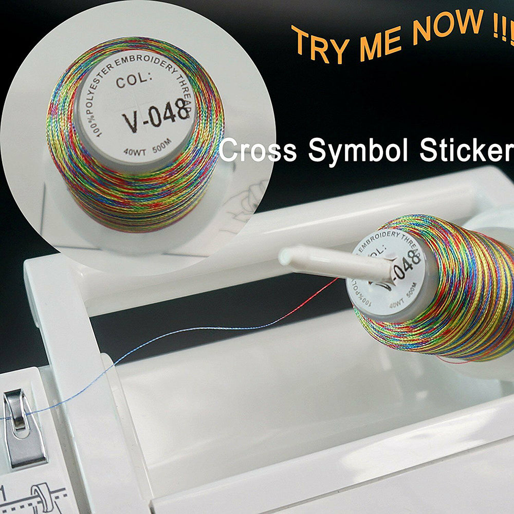 New Brothread 12 Colors Variegated Polyester Embroidery Machine Thread Kit 500M
