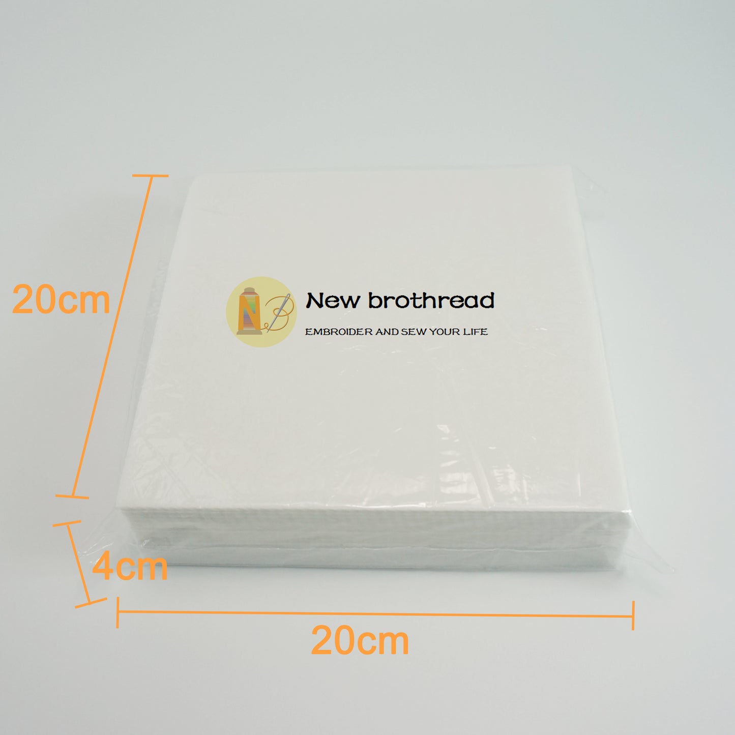 New brothread Cut Away Machine Embroidery Stabilizer Backing 8"x8" - 100 Precut Sheets - Medium Weight 2.5oz