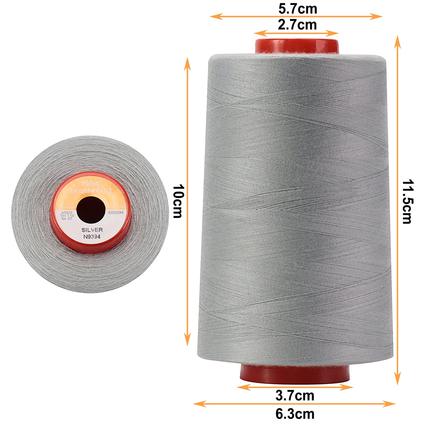 New brothread - 30 Options - Large Cones of 5500Y (5000M) Each All Purpose Spun Polyester Thread 40S/2 (Tex27) for Serger, Overlock, Quilting, Piecing and Sewing