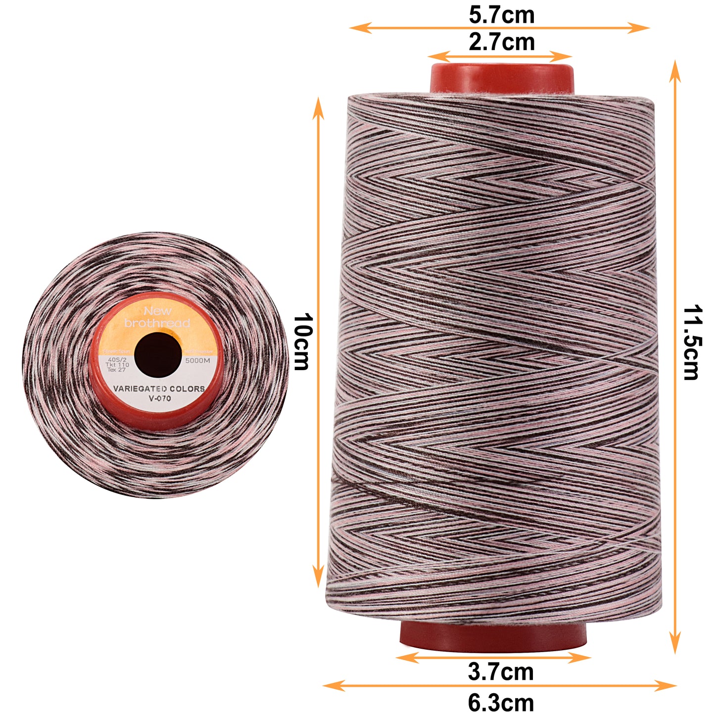 New brothread - 30 Options - Large Cones of 5500Y (5000M) Each All Purpose Spun Polyester Thread 40S/2 (Tex27) for Serger, Overlock, Quilting, Piecing and Sewing