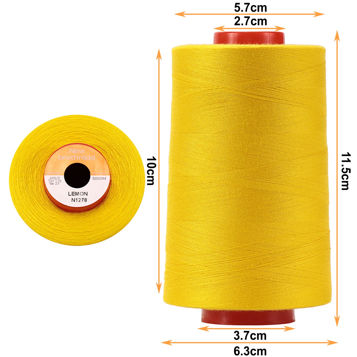 New brothread - 30 Options - Large Cones of 5500Y (5000M) Each All Purpose Spun Polyester Thread 40S/2 (Tex27) for Serger, Overlock, Quilting, Piecing and Sewing