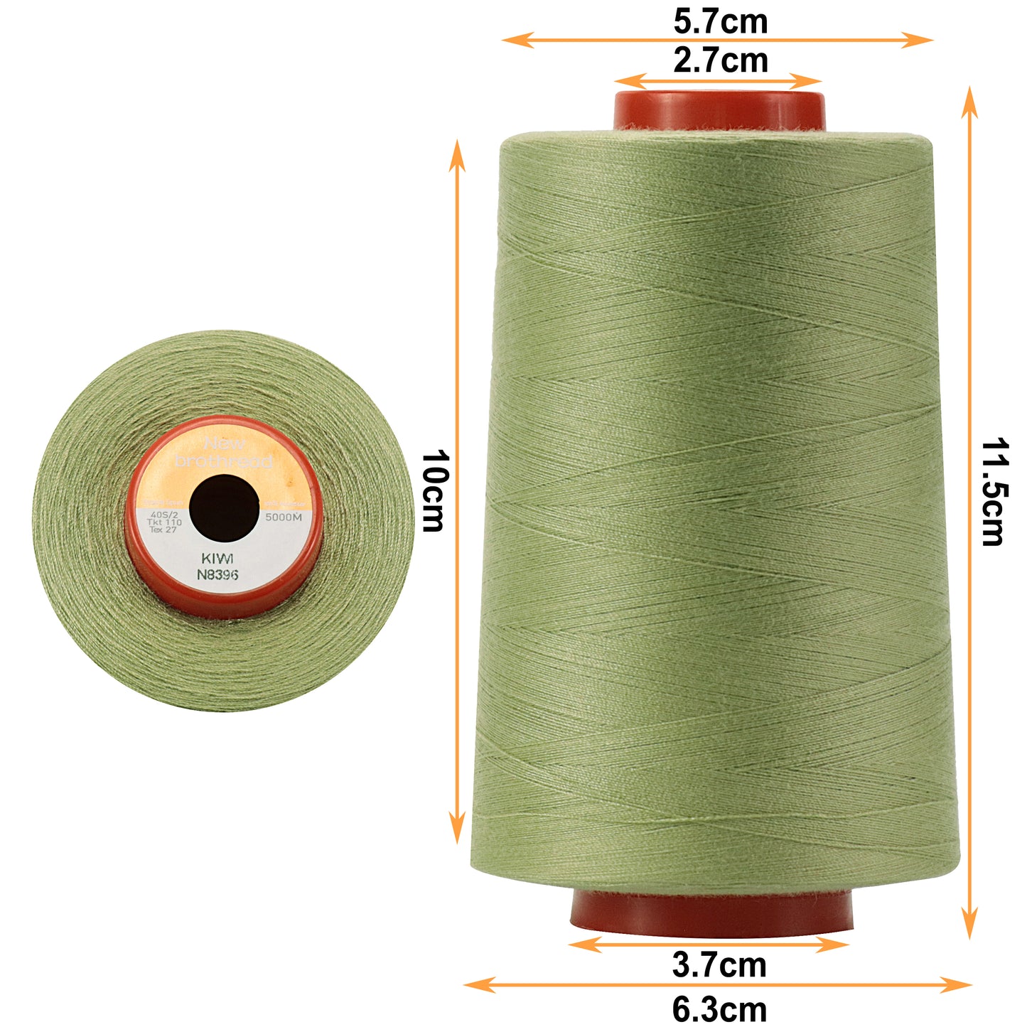 New brothread - 30 Options - Large Cones of 5500Y (5000M) Each All Purpose Spun Polyester Thread 40S/2 (Tex27) for Serger, Overlock, Quilting, Piecing and Sewing