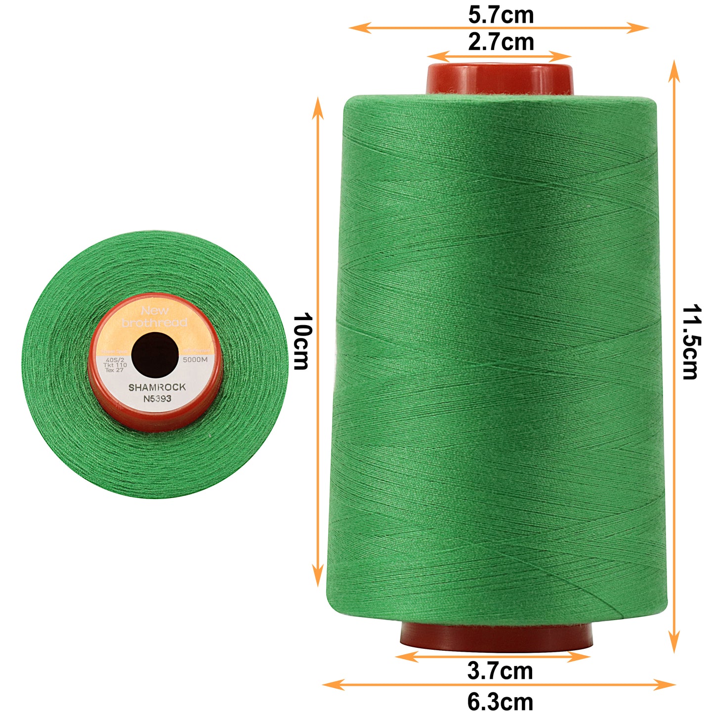 New brothread - 30 Options - Large Cones of 5500Y (5000M) Each All Purpose Spun Polyester Thread 40S/2 (Tex27) for Serger, Overlock, Quilting, Piecing and Sewing