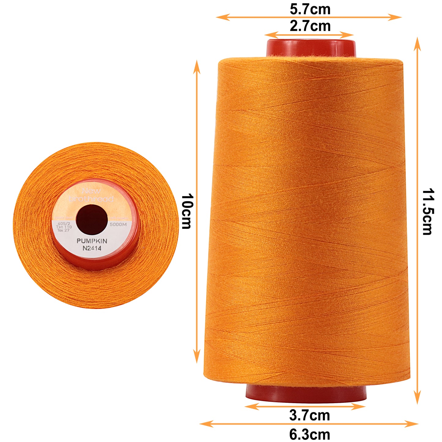 New brothread - 30 Options - Large Cones of 5500Y (5000M) Each All Purpose Spun Polyester Thread 40S/2 (Tex27) for Serger, Overlock, Quilting, Piecing and Sewing