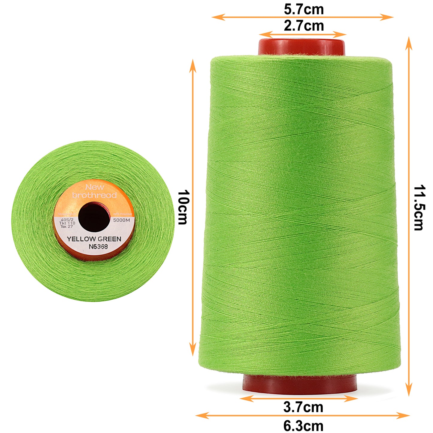New brothread - 30 Options - Large Cones of 5500Y (5000M) Each All Purpose Spun Polyester Thread 40S/2 (Tex27) for Serger, Overlock, Quilting, Piecing and Sewing
