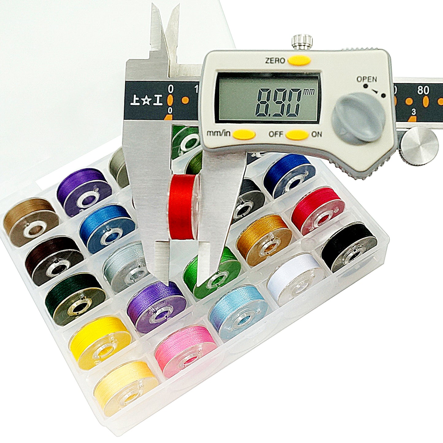New brothread 144pcs White 60S/2(90WT) Prewound Bobbin Thread Plastic Size L SA155 for Embroidery & Sewing Machine Polyester Thread