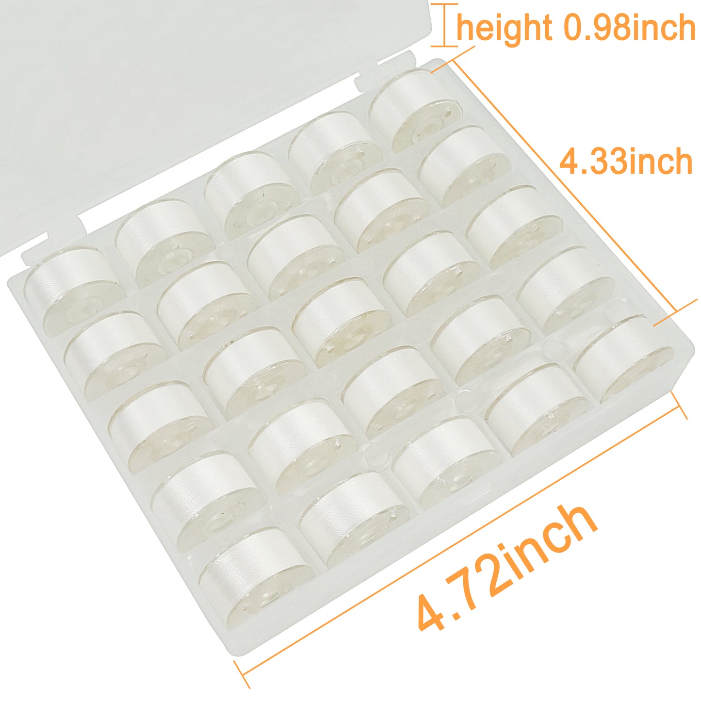 New brothread 25pcs 70D/2 (60WT) Prewound Bobbin Thread Plastic Size A SA156 for Embroidery and Sewing Machines DIY
