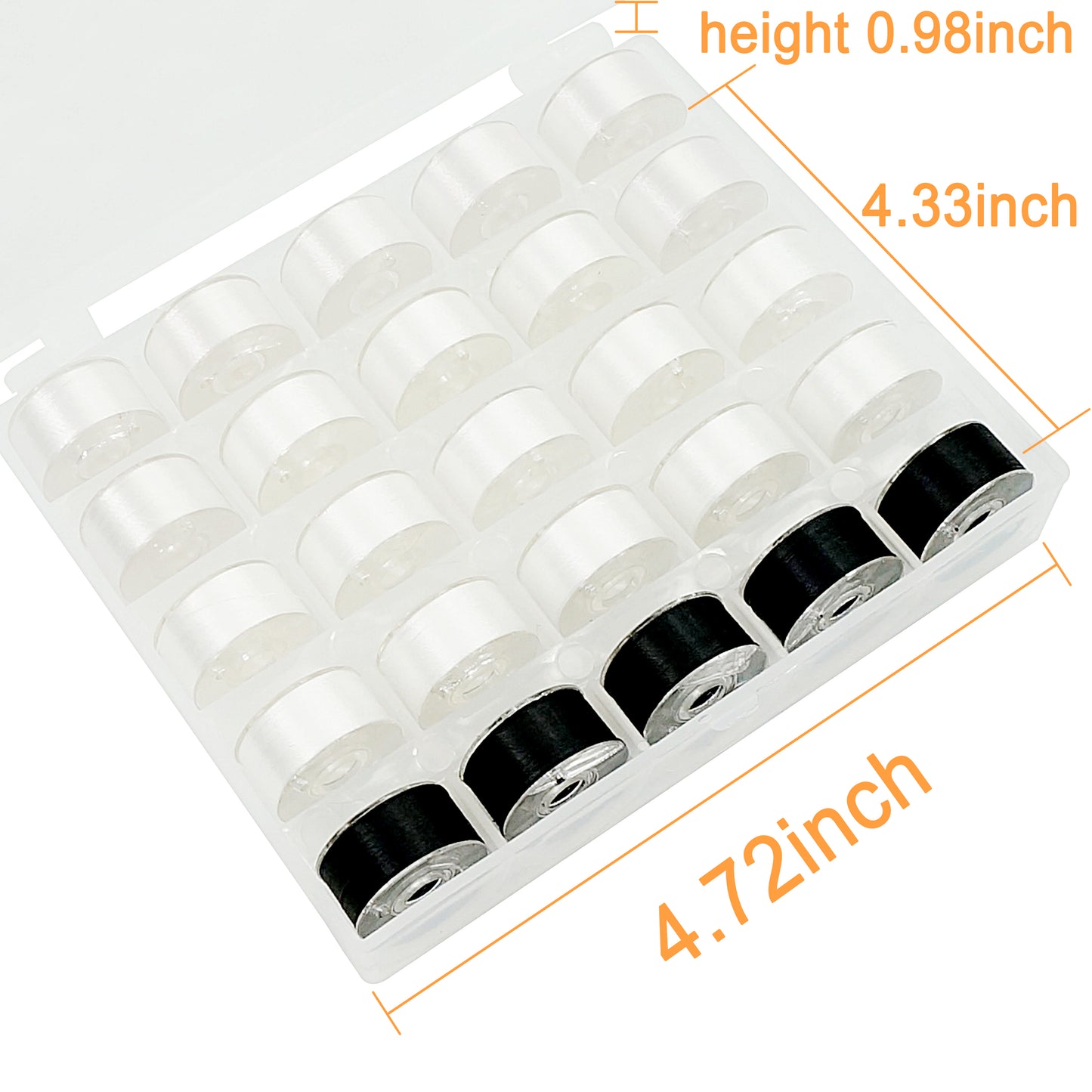 New brothread 25pcs 70D/2 (60WT) Prewound Bobbin Thread Plastic Size A SA156 for Embroidery and Sewing Machines DIY