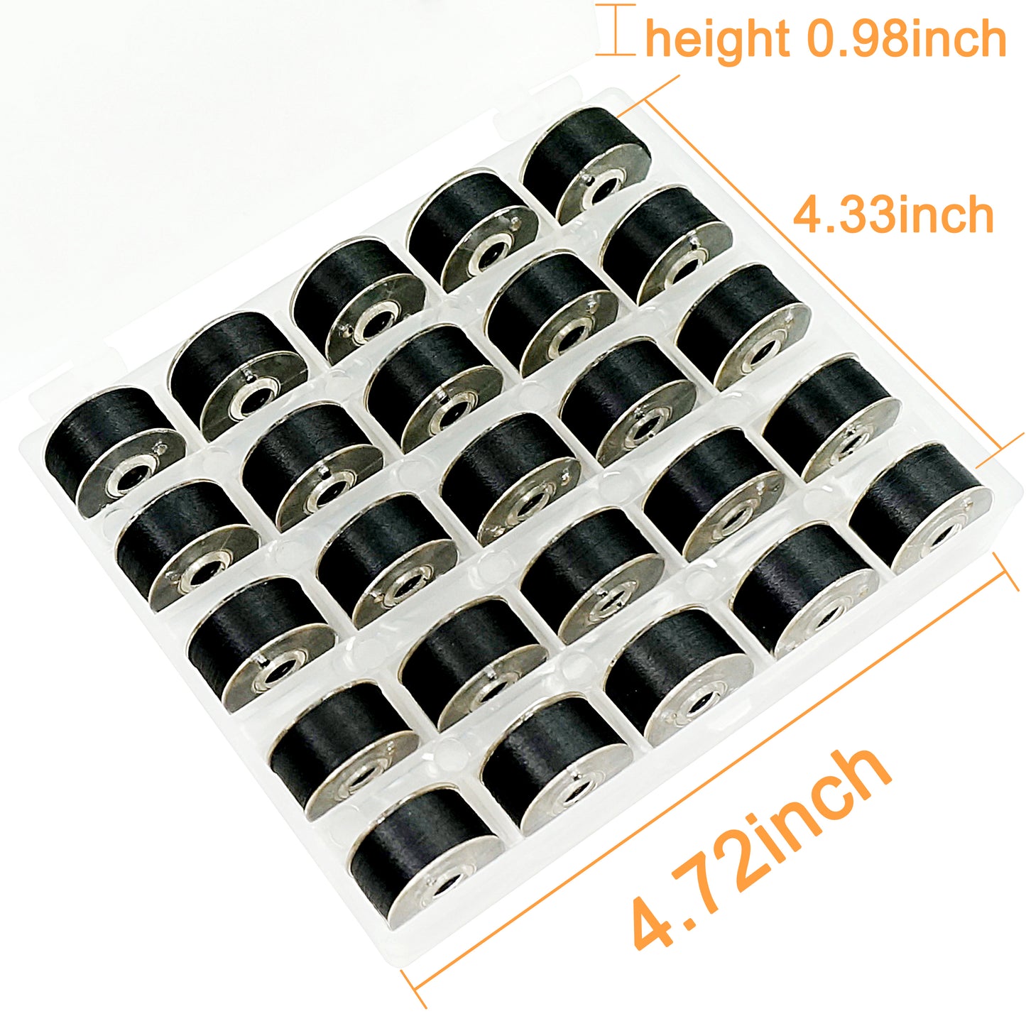 New brothread 25pcs 70D/2 (60WT) Prewound Bobbin Thread Plastic Size A SA156 for Embroidery and Sewing Machines DIY